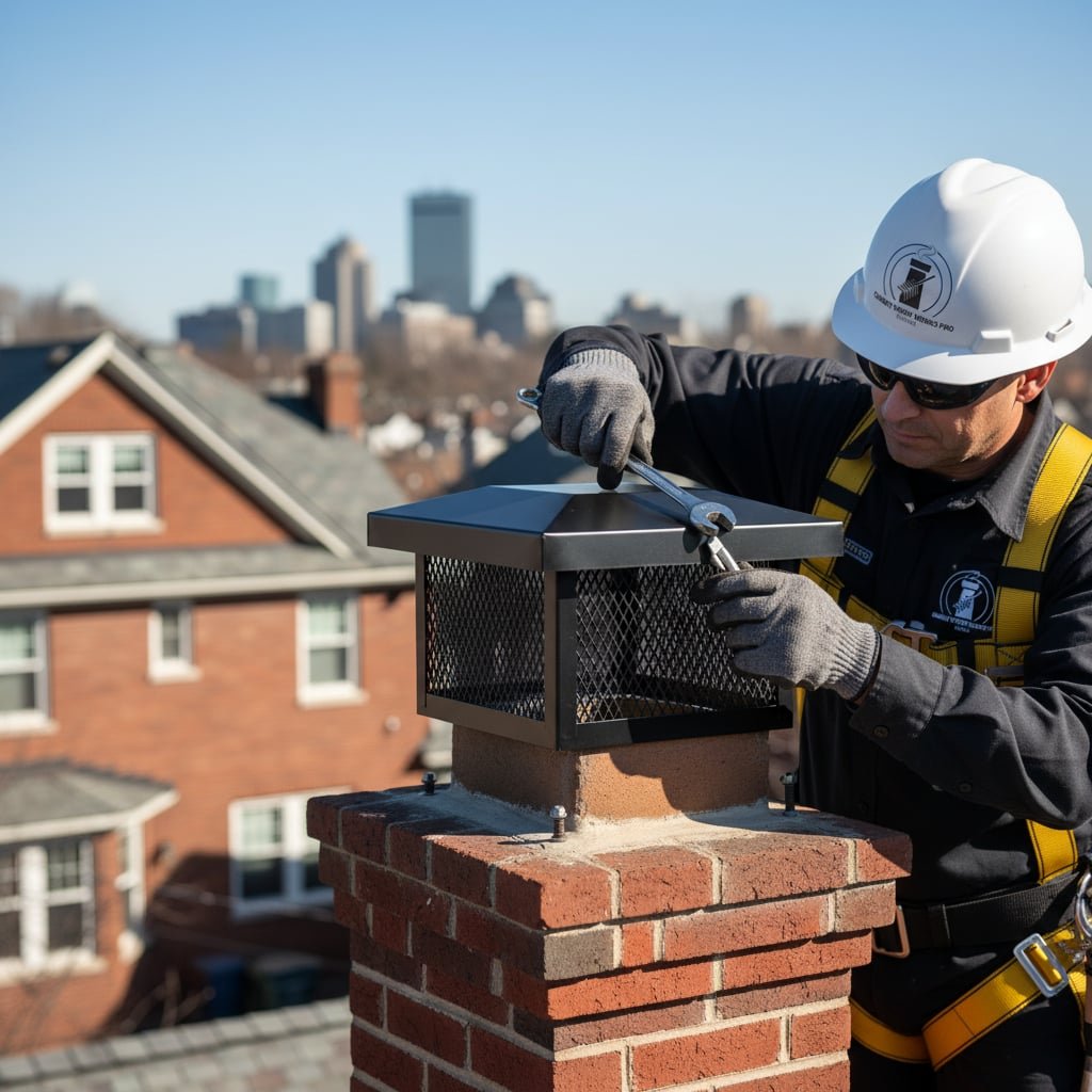 Boston Chimney Cap Installation